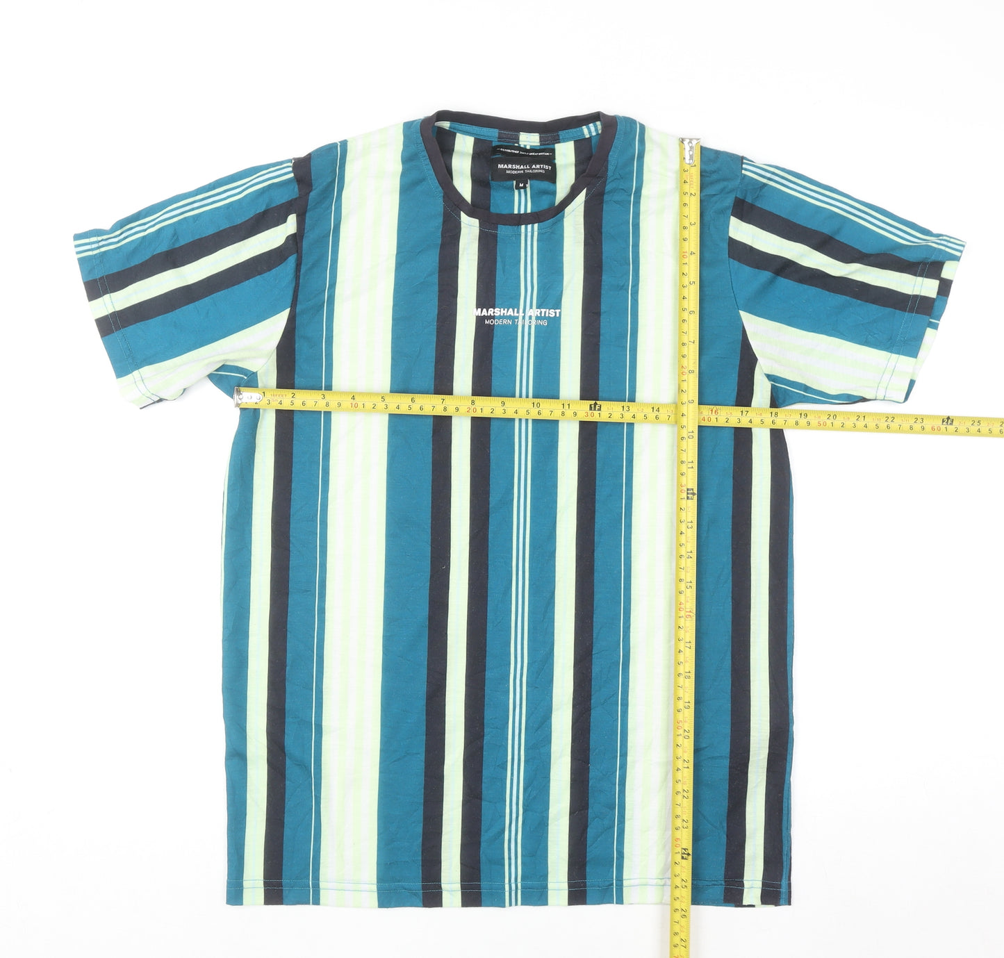 Marshall Artist Men's Multicoloured Striped Crew Neck T-Shirt M