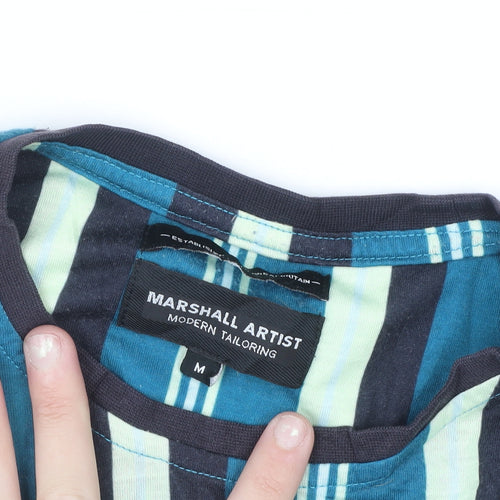 Marshall Artist Men's Multicoloured Striped Crew Neck T-Shirt M