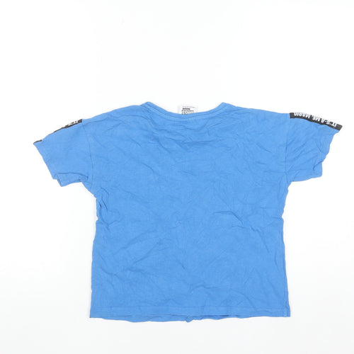 Nintendo Boys Blue Mario Graphic Short Sleeve Cotton T-Shirt 7-8 Years