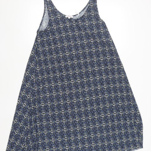 s.Oliver Women's Blue Geometric A-Line Dress Size 10