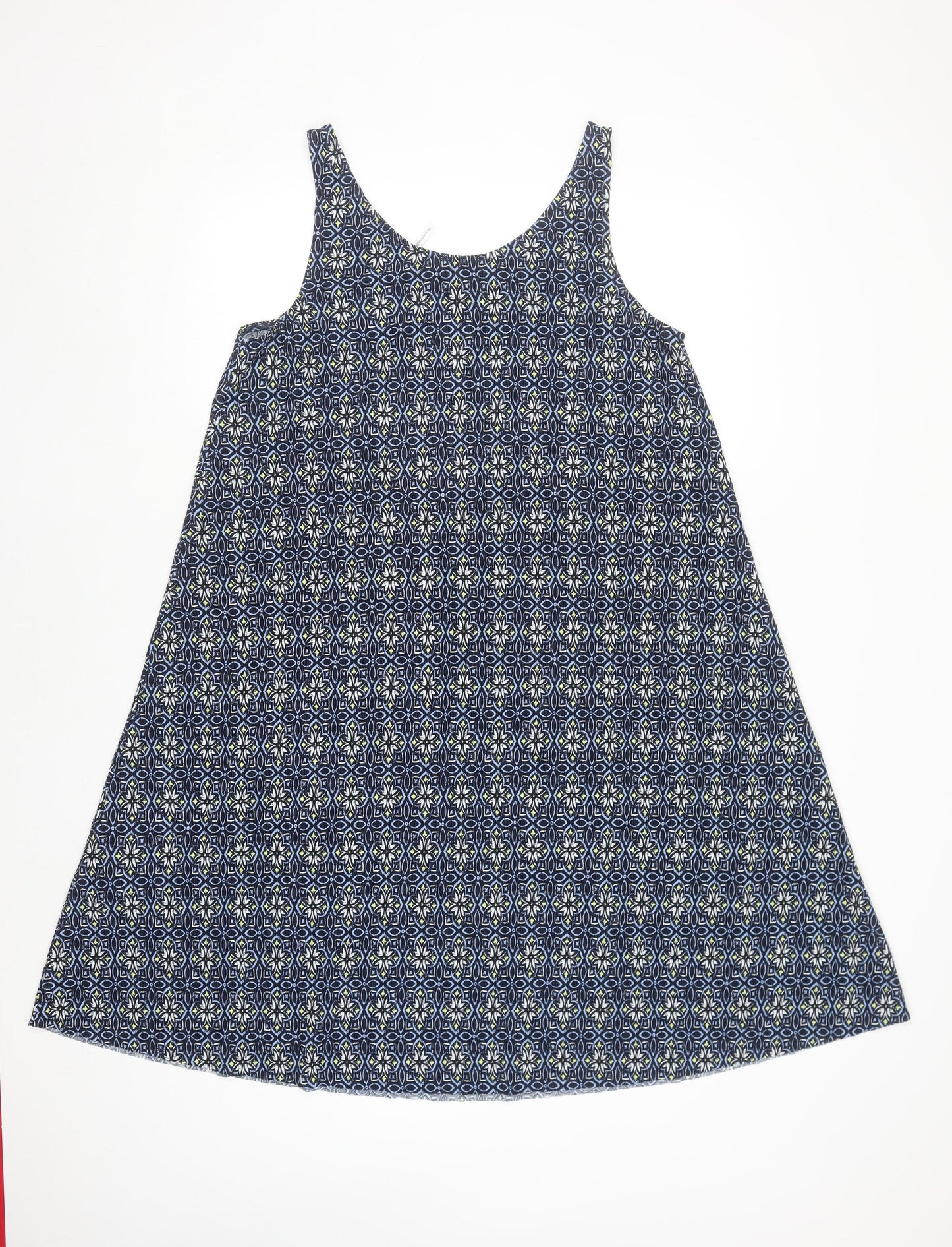 s.Oliver Women's Blue Geometric A-Line Dress Size 10