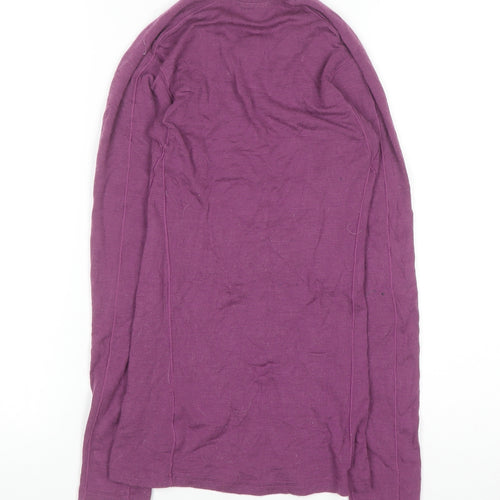 North Ridge Womens Purple Merino Wool Long Sleeve Pullover Jumper S