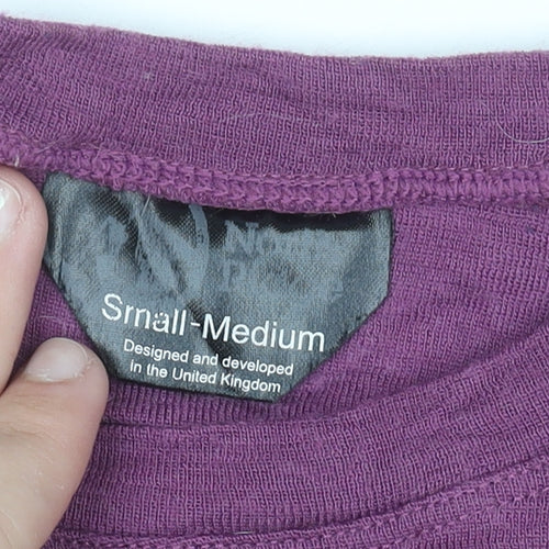 North Ridge Womens Purple Merino Wool Long Sleeve Pullover Jumper S