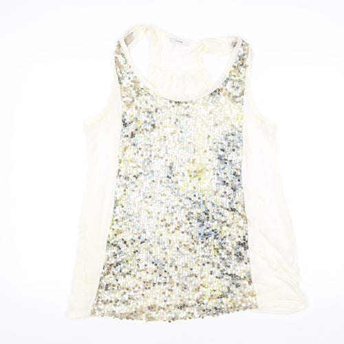George Women's Ivory Sequin Tank Top Size 20 Camisole Style