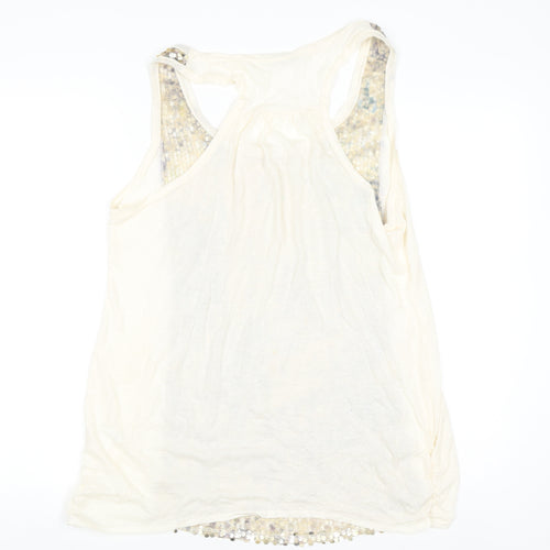 George Women's Ivory Sequin Tank Top Size 20 Camisole Style