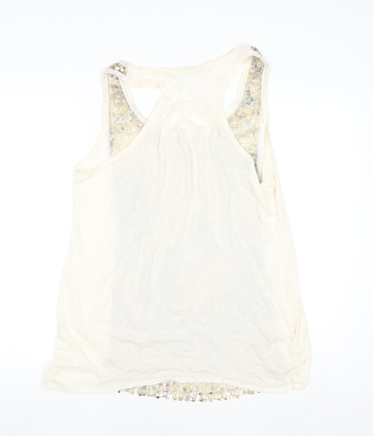 George Women's Ivory Sequin Tank Top Size 20 Camisole Style