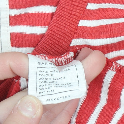 Aubin & Wills Men’s Red Striped Long Sleeve Cotton Top Size L