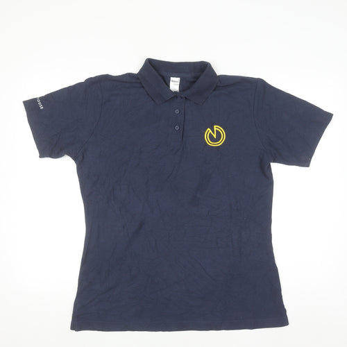 Alexandra Men's Navy Blue Polo Shirt Size L Cotton Blend Workwear