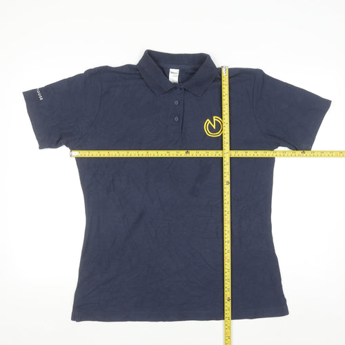 Alexandra Men's Navy Blue Polo Shirt Size L Cotton Blend Workwear