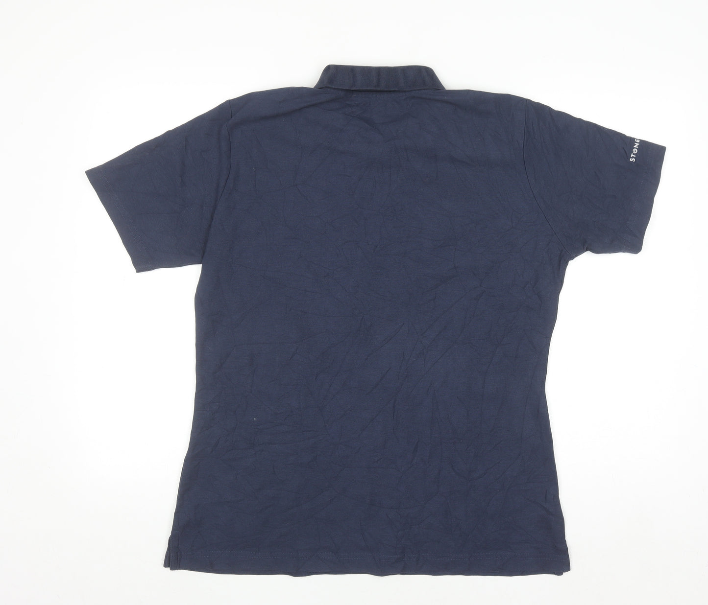 Alexandra Men's Navy Blue Polo Shirt Size L Cotton Blend Workwear