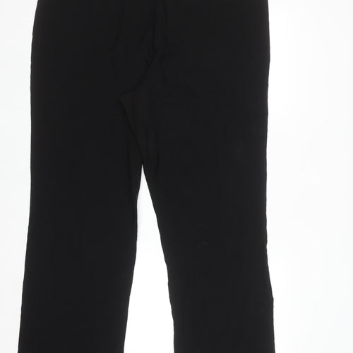Yours Women Black Size 18 Wide-Leg Stretch Trousers