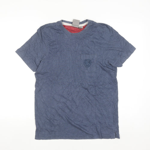 TOG24 Men's Blue Cotton Blend Short Sleeve Crew Neck T-Shirt Size S