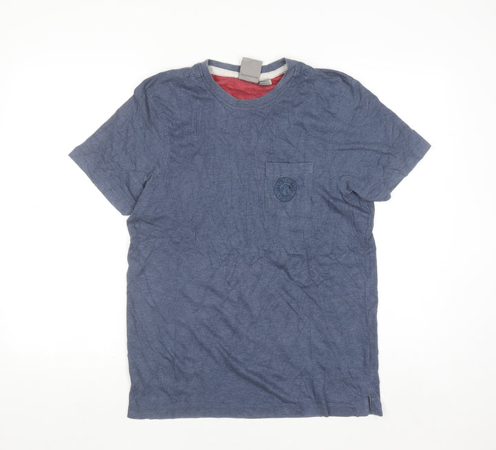 TOG24 Men's Blue Cotton Blend Short Sleeve Crew Neck T-Shirt Size S