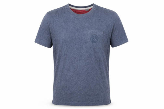 Front view of TOG24 Men's Blue Cotton Blend Short Sleeve Crew Neck T-Shirt, size S