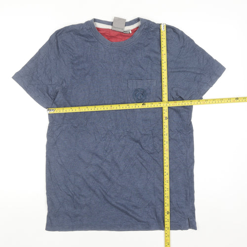 TOG24 Men's Blue Cotton Blend Short Sleeve Crew Neck T-Shirt Size S