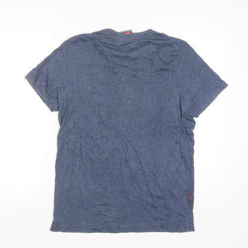 TOG24 Men's Blue Cotton Blend Short Sleeve Crew Neck T-Shirt Size S