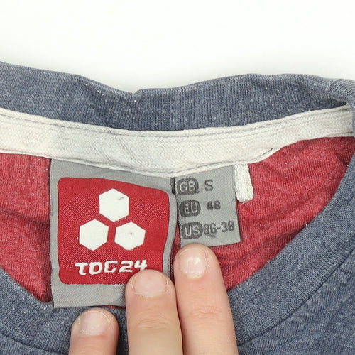 TOG24 Men's Blue Cotton Blend Short Sleeve Crew Neck T-Shirt Size S