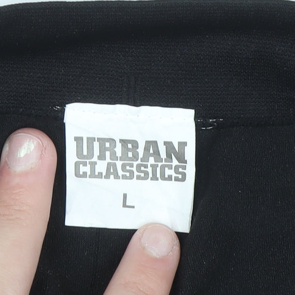 Urban Classics Women Black L Jersey Cotton Stretch Leggings