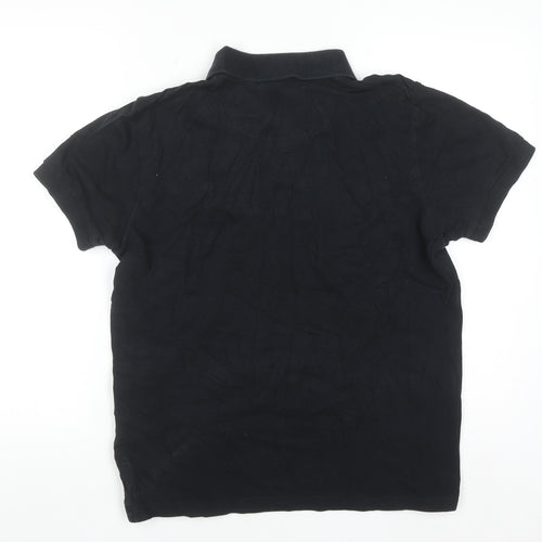 Esprit Men's Black Cotton Polo Shirt Regular Fit M