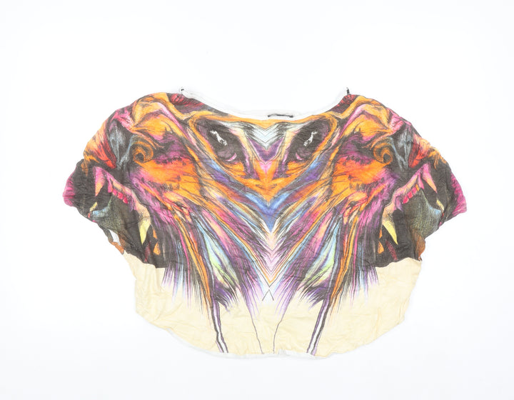 Warehouse Women’s Multicoloured Animal Print Relaxed Fit T-Shirt Size M