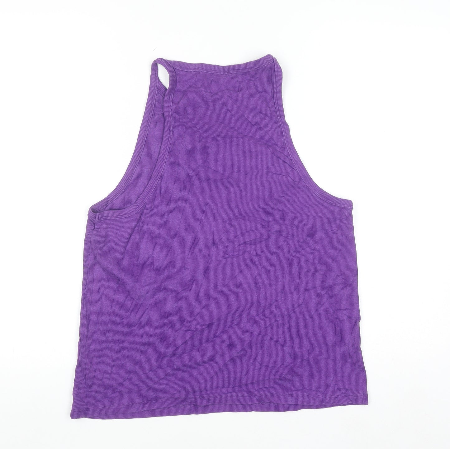 Next Women's Purple Cotton Elastane Tank Top UK 18