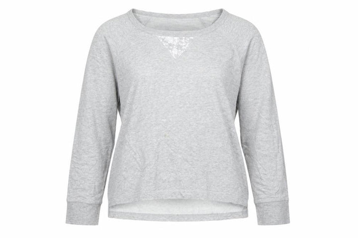 Gap Women Grey Sequin Crew Neck Pullover Sweatshirt M