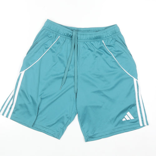 Adidas Men's Blue Athletic Shorts M Regular Fit Quick Dry Activewear