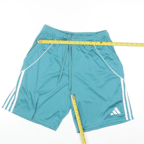 Adidas Men's Blue Athletic Shorts M Regular Fit Quick Dry Activewear