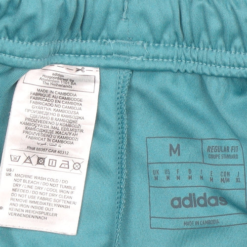 Adidas Men's Blue Athletic Shorts M Regular Fit Quick Dry Activewear