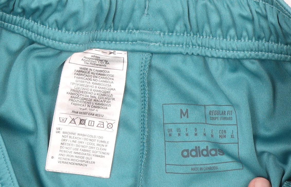 Adidas Men's Blue Athletic Shorts M Regular Fit Quick Dry Activewear