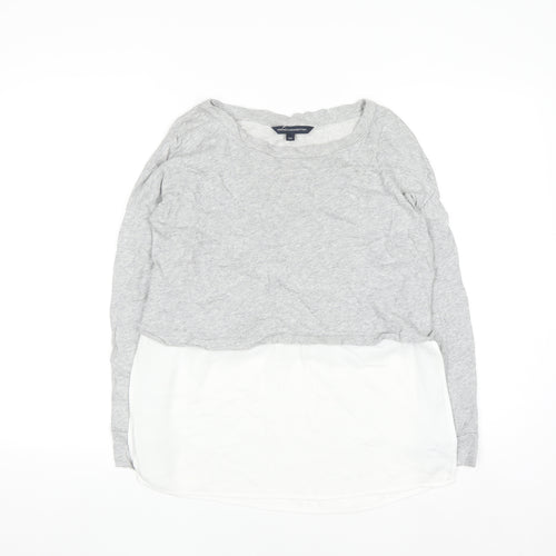 French Connection Womens Grey XS Layered Long Sleeve Blouse