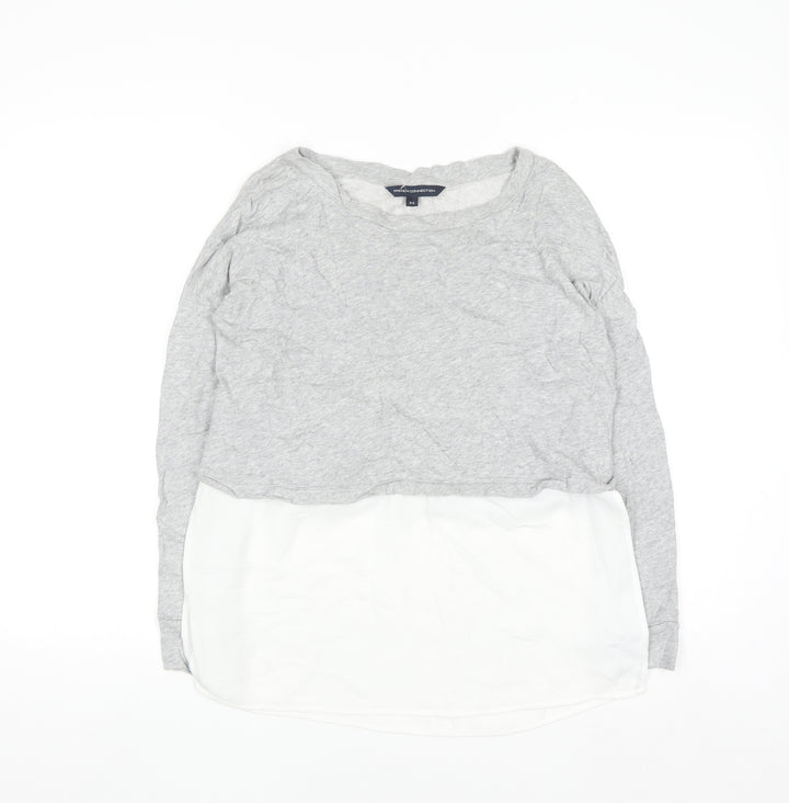 French Connection Womens Grey XS Layered Long Sleeve Blouse