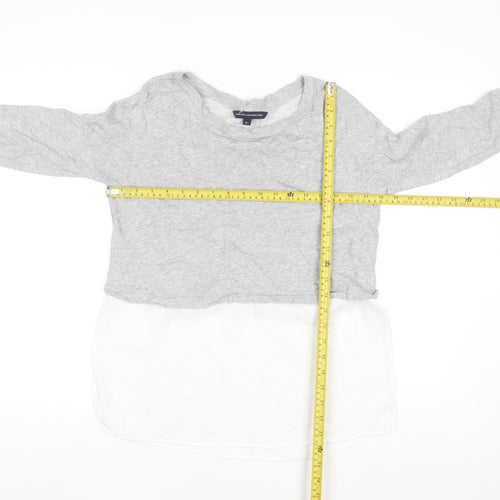French Connection Womens Grey XS Layered Long Sleeve Blouse