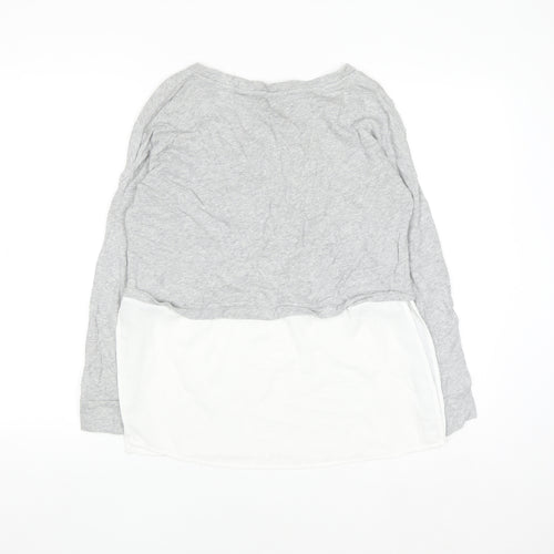French Connection Womens Grey XS Layered Long Sleeve Blouse