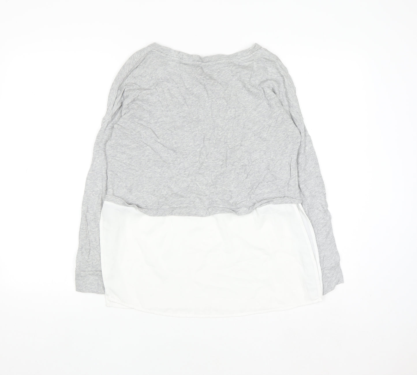 French Connection Womens Grey XS Layered Long Sleeve Blouse