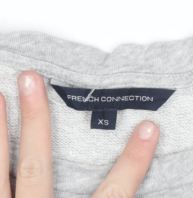 French Connection Womens Grey XS Layered Long Sleeve Blouse