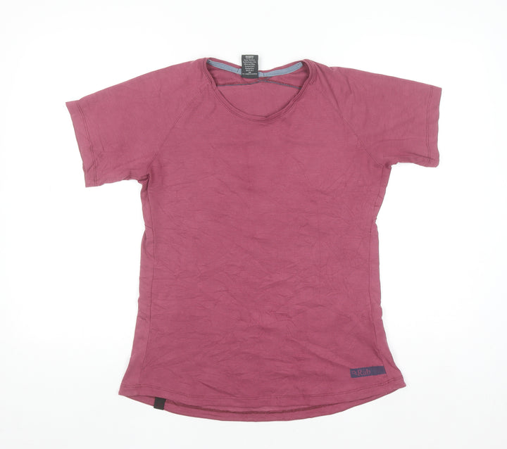 Rab Womens Purple Short Sleeve Crew Neck Outdoor T-Shirt UK 12