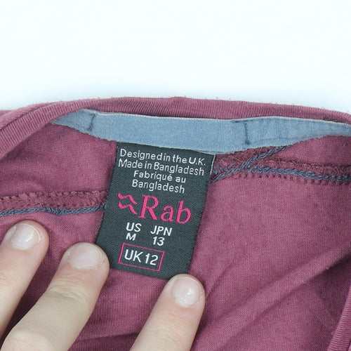 Rab Womens Purple Short Sleeve Crew Neck Outdoor T-Shirt UK 12