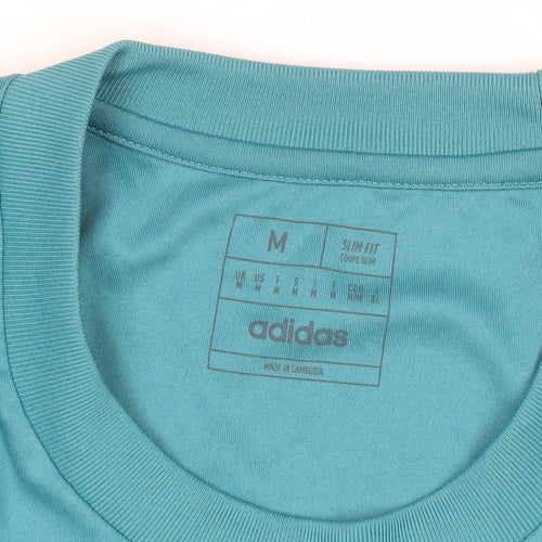 Adidas Men Blue Slim Fit Aeroready Sports T-Shirt Size M