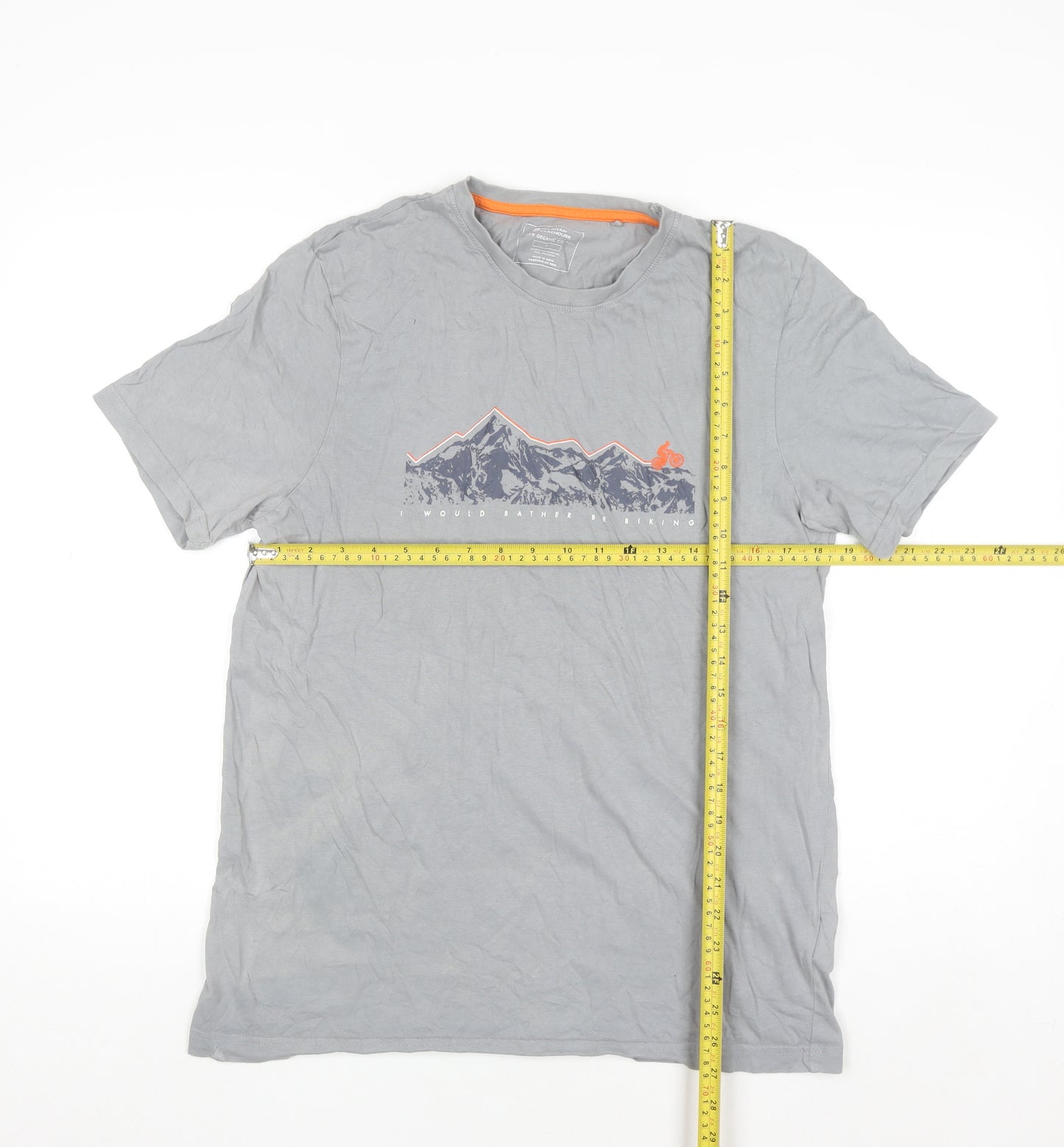 Mountain Warehouse Men’s Grey Crew Neck Graphic Hiking T-Shirt M