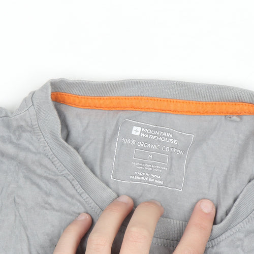 Mountain Warehouse Men’s Grey Crew Neck Graphic Hiking T-Shirt M
