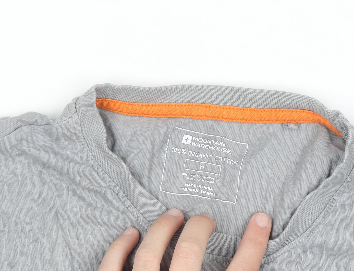 Mountain Warehouse Men’s Grey Crew Neck Graphic Hiking T-Shirt M