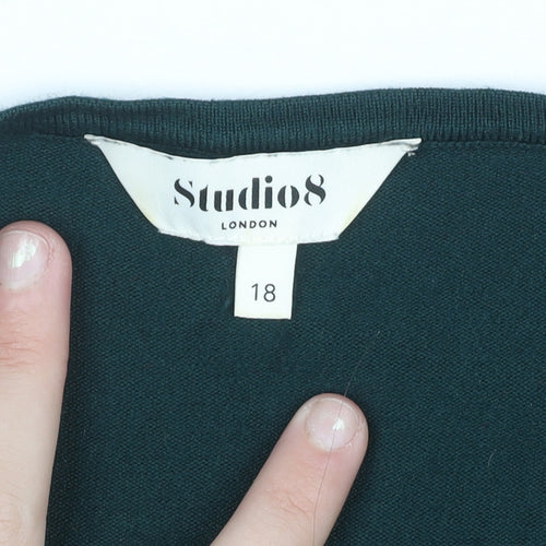 Studio 8 Women’s Green Fit & Flare Knit Dress Size 18