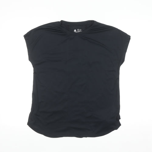 Dunnes Stores Womens Black XS Basic Short Sleeve Stretch T-Shirt
