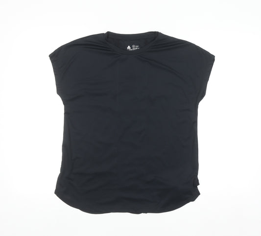Dunnes Stores Womens Black XS Basic Short Sleeve Stretch T-Shirt