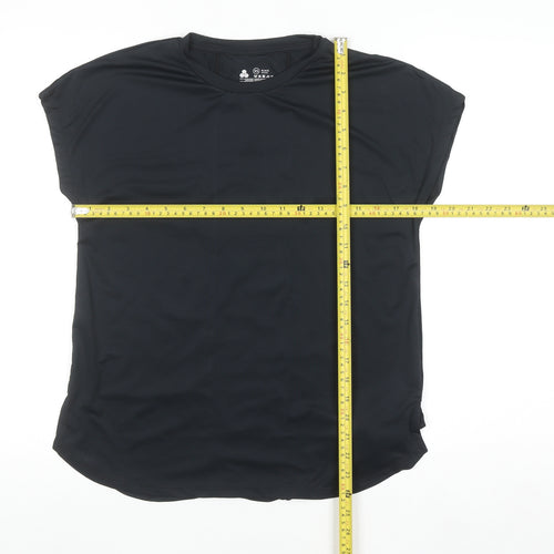Dunnes Stores Womens Black XS Basic Short Sleeve Stretch T-Shirt