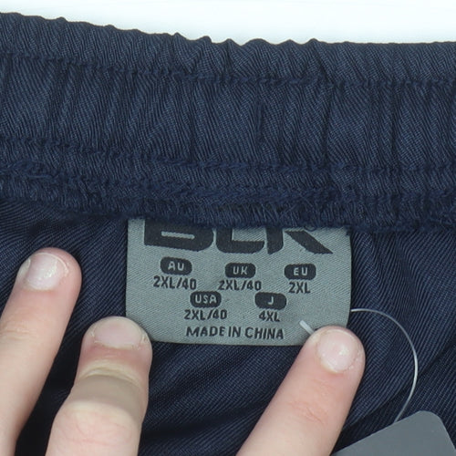 BLK Men’s Blue Athletic Sports Shorts 2XL Quick Dry Lightweight