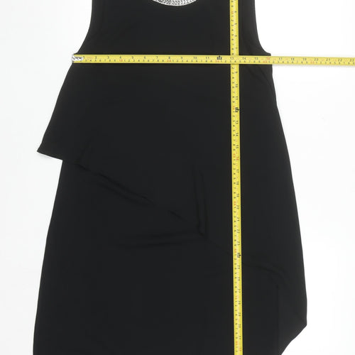 Dorothy Perkins Women's Black Size 8 Beaded Shift Dress