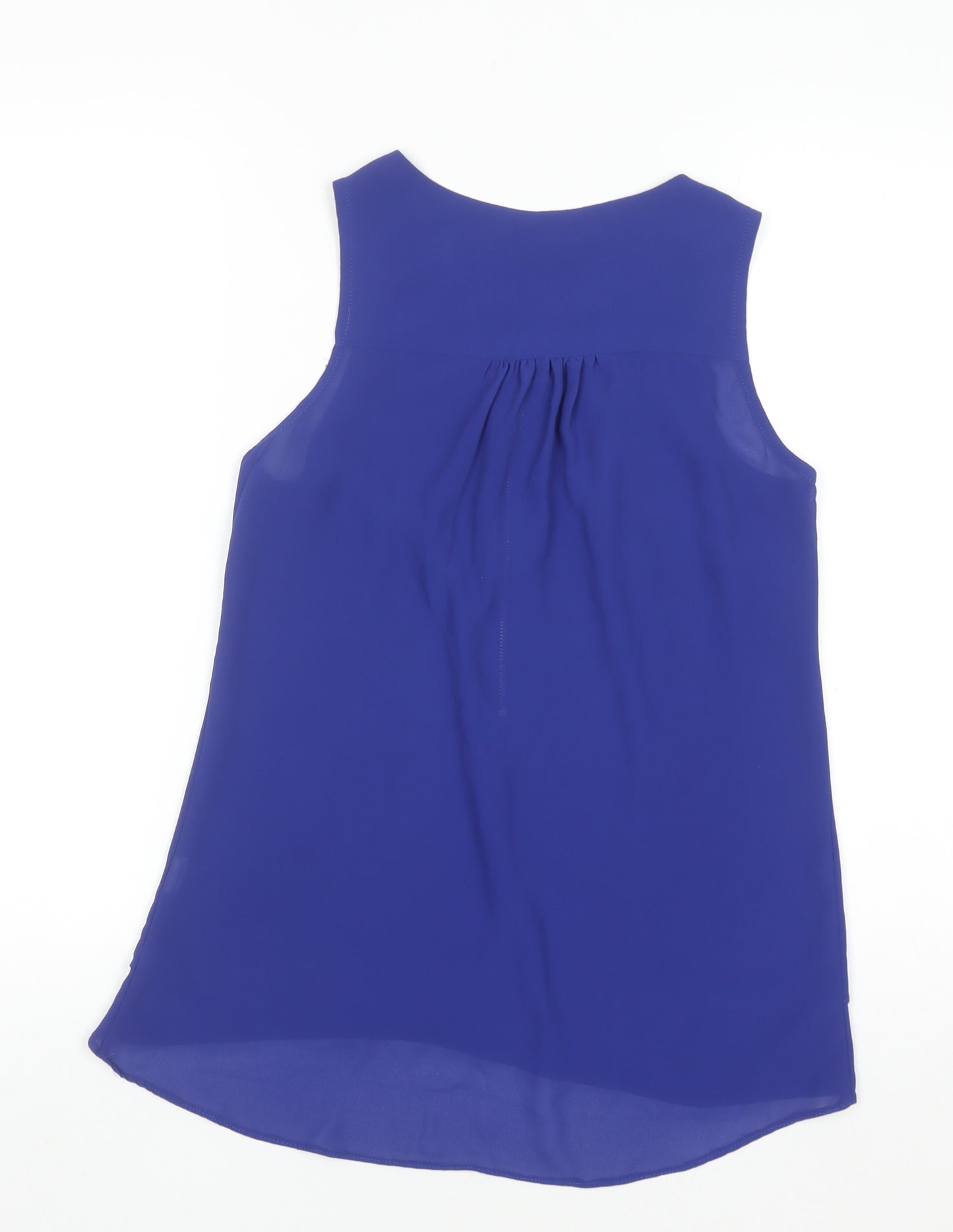 New Look Women’s Blue Sleeveless Zip Blouse Size 10