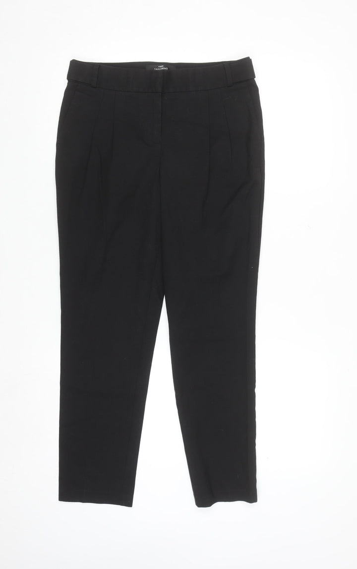 Next Women's Black Tailored Work Trousers Size 8R Slim Fit